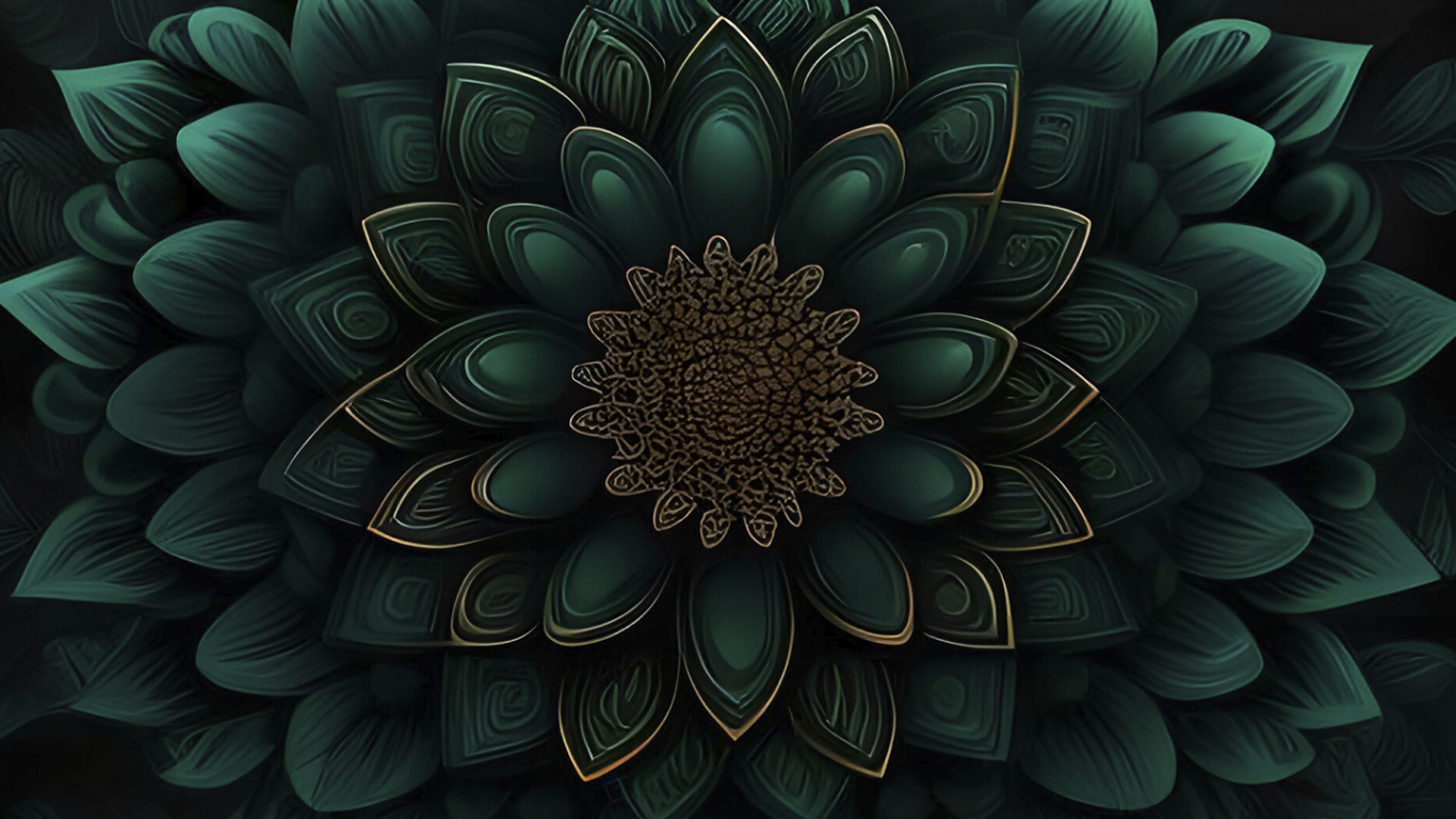 Обои фрактальное искусство, цветок, растение, лепесток, цветковое растение в разрешении 1366x768