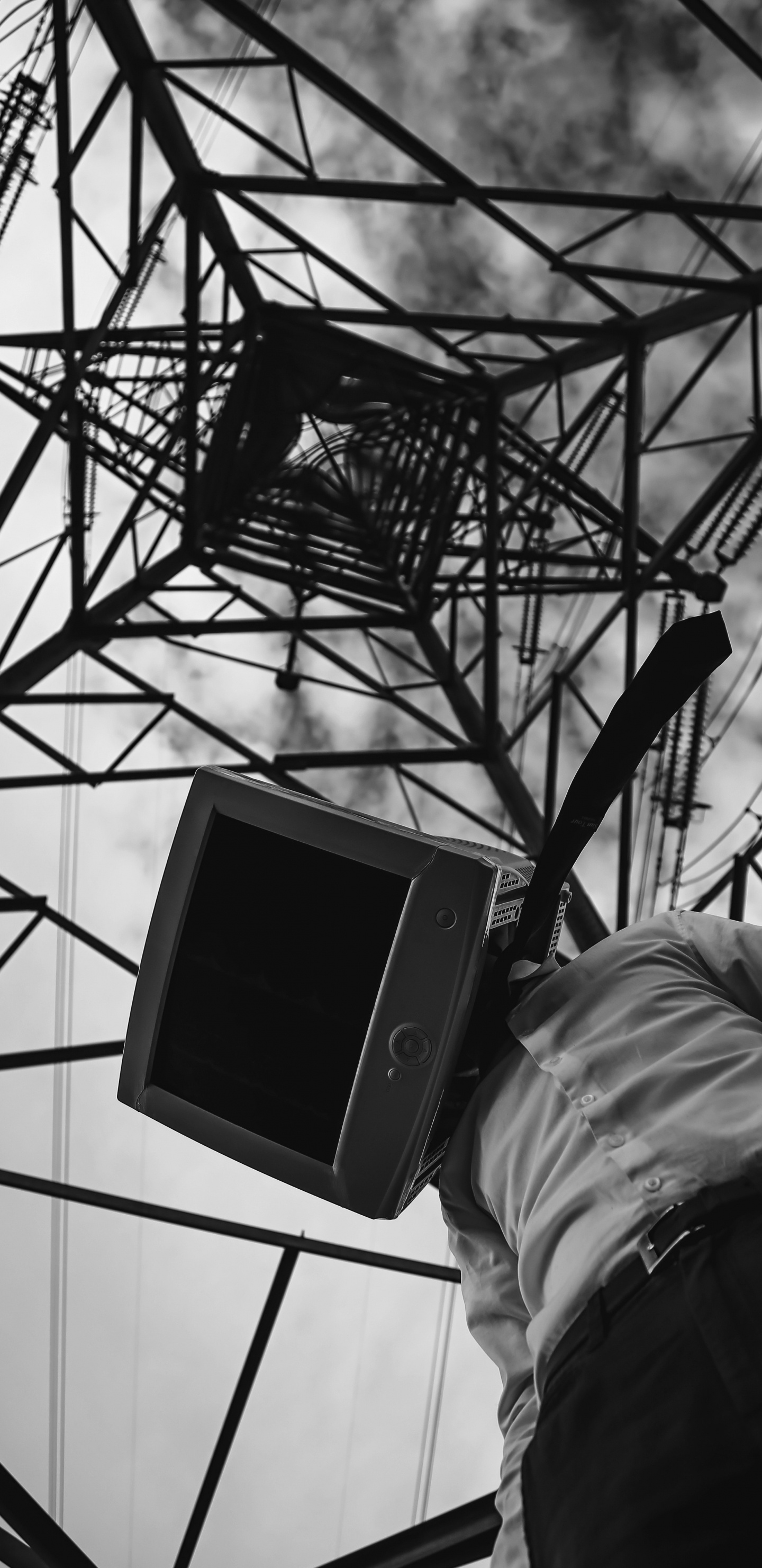 Обои монохромный, архитектура, технологии, монохромный режим, телекоммуникационная техника в разрешении 1440x2960