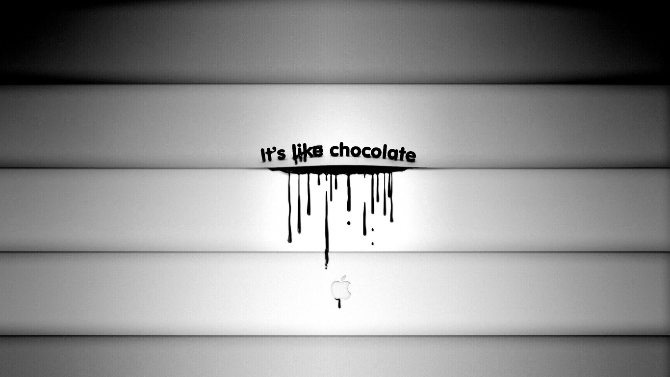 Обои его как шоколад, белые, черный, линия, монохромный в разрешении 1366x768