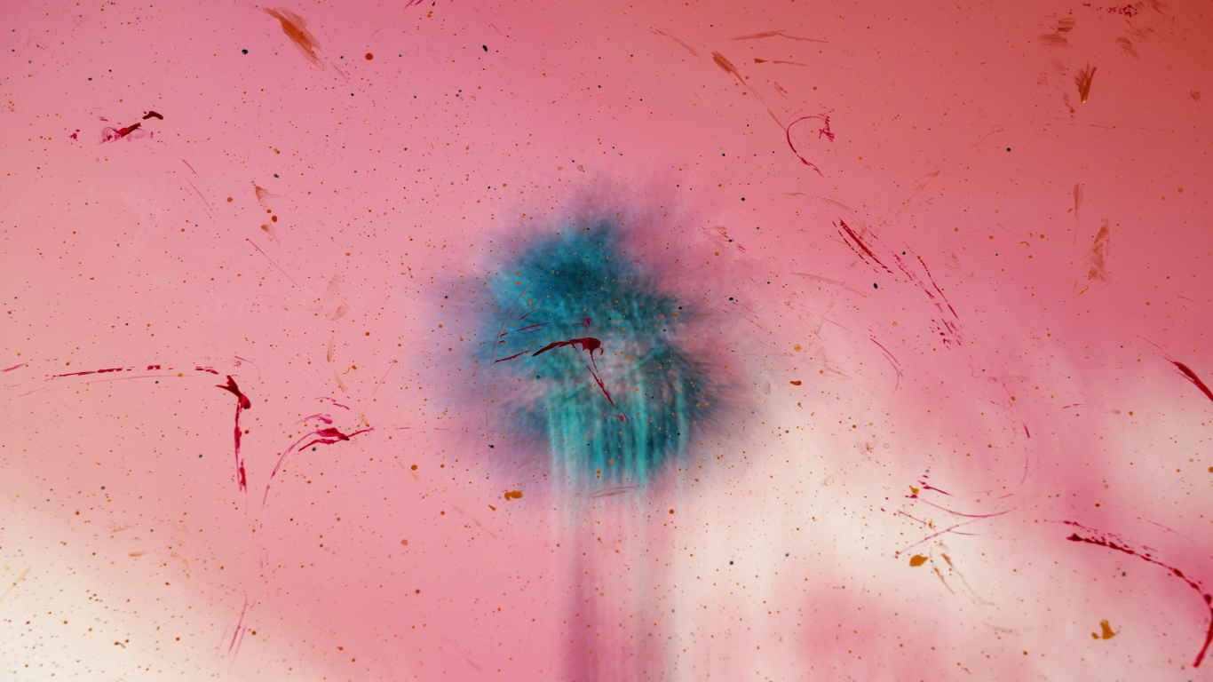 Обои графика, бирюза, абстрактное искусство, небо, узор в разрешении 1366x768