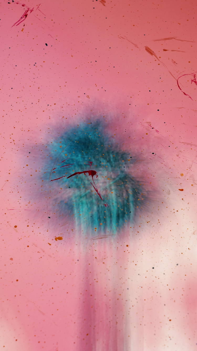 Обои графика, бирюза, абстрактное искусство, небо, узор в разрешении 750x1334