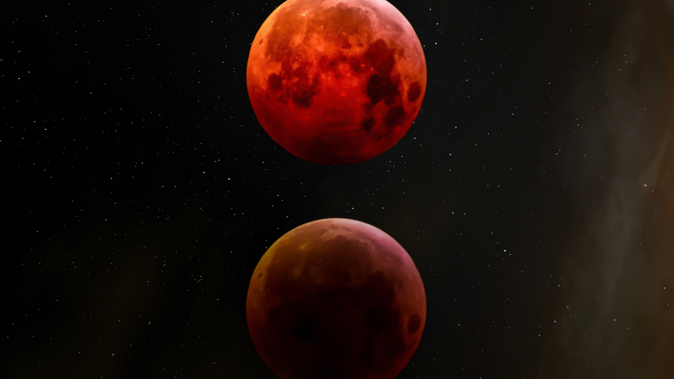 Обои луна, лунное затмение, атмосфера, астрономический объект, наука в разрешении 2560x1440