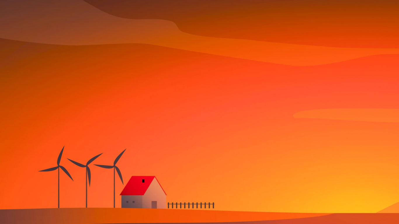 Обои небесный объект, ветряная мельница, атмосфера, экорегион, свет в разрешении 1366x768