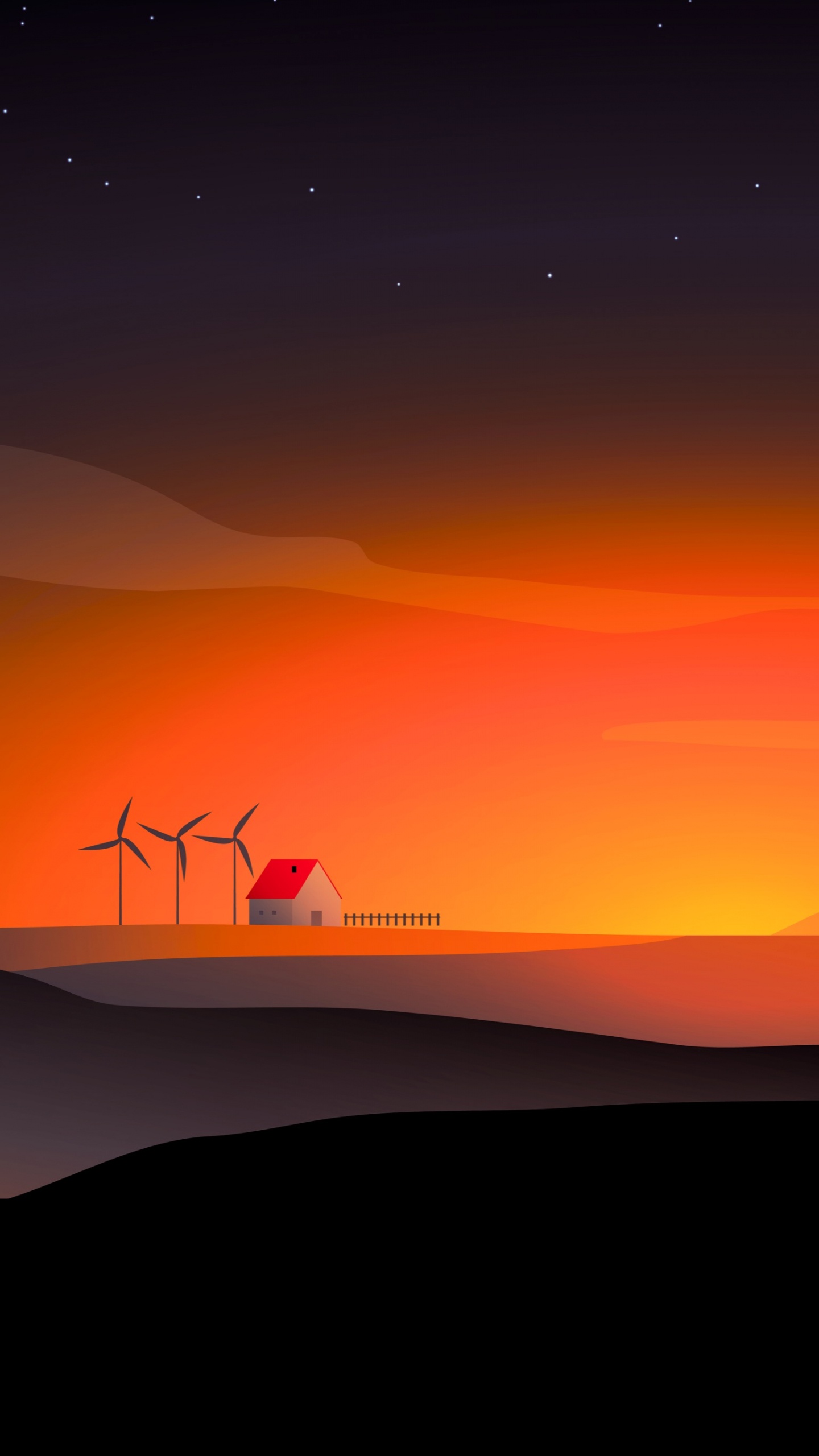 Обои небесный объект, ветряная мельница, атмосфера, экорегион, свет в разрешении 1440x2560