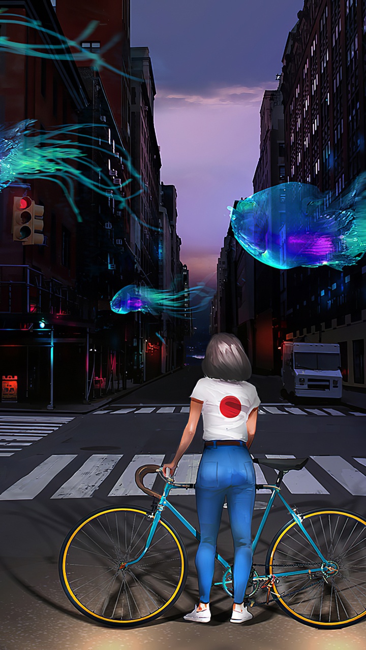 Обои цифровое искусство, арт, концептуальное искусство, рисование, произведение искусства в разрешении 720x1280