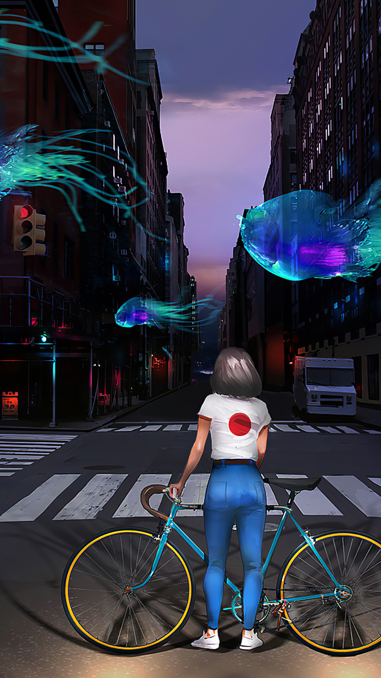 Обои цифровое искусство, арт, концептуальное искусство, рисование, произведение искусства в разрешении 750x1334