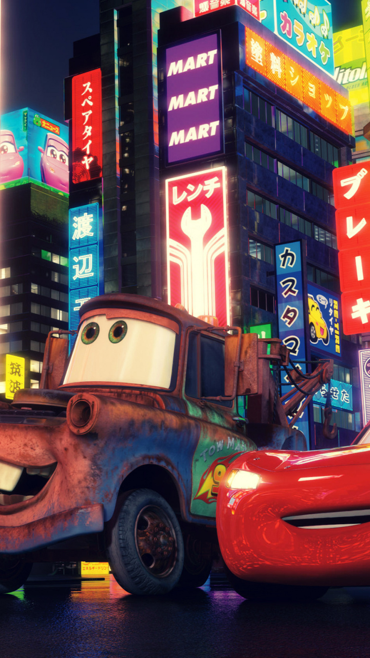 Обои легковые автомобили, пиксар, Walt Disney Pictures, колесо, шина в разрешении 750x1334