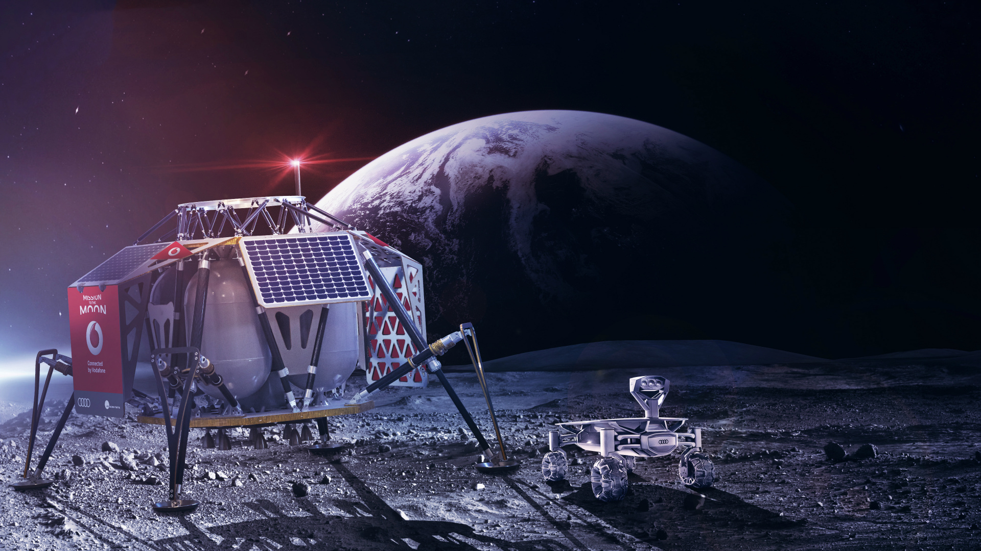 Обои луна, ЛТР, Сотовая сеть, космическое пространство, астрономический объект в разрешении 1920x1080