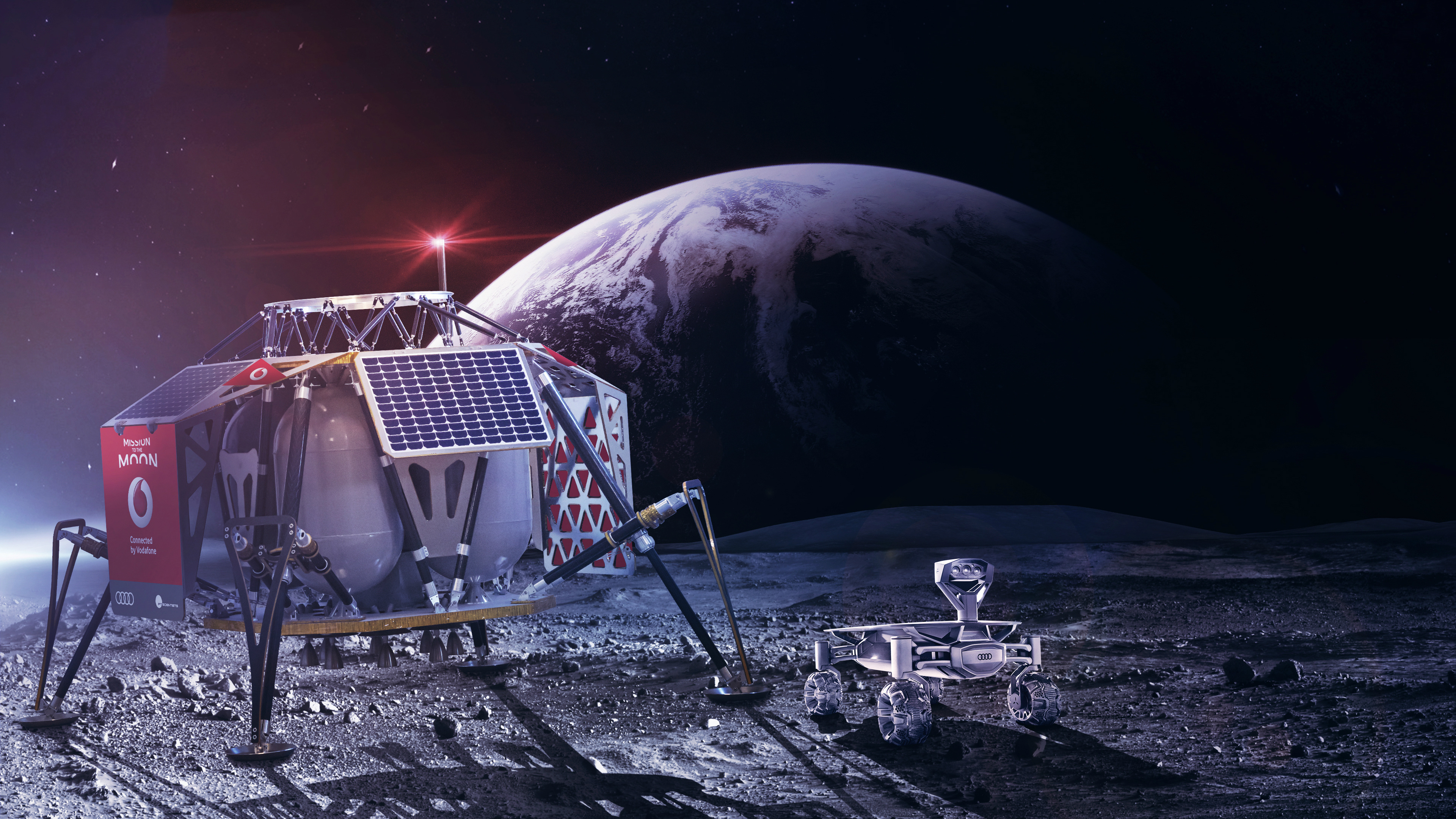 Обои луна, ЛТР, Сотовая сеть, космическое пространство, астрономический объект в разрешении 3840x2160