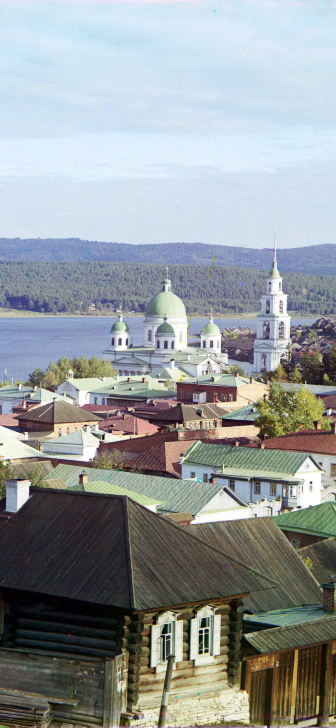 Обои Златоуст, городок, город, жилой район, с высоты птичьего полета в разрешении 1125x2436