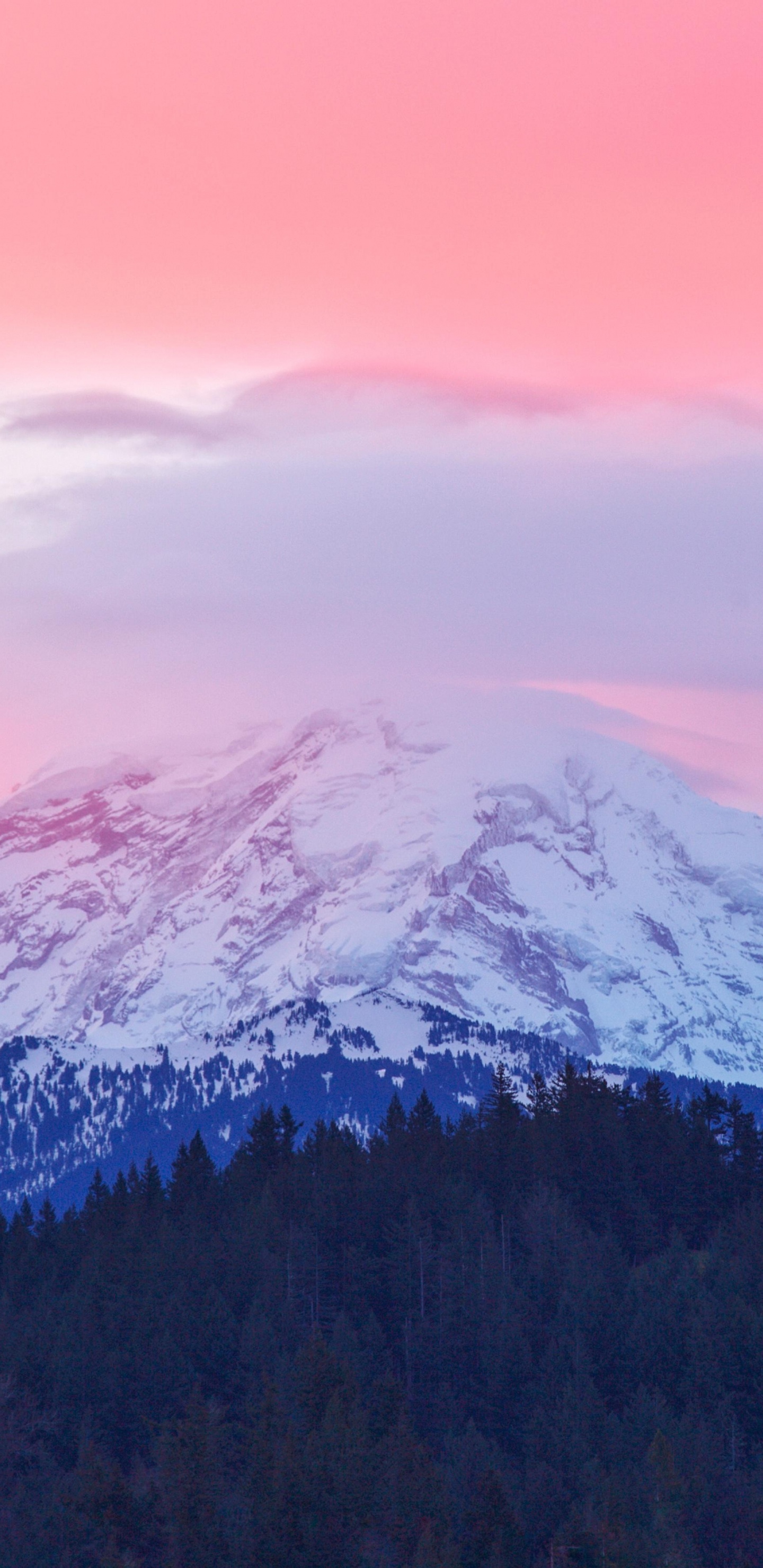 Обои восход солнца, горный рельеф, гора, природа, горный хребет в разрешении 1440x2960