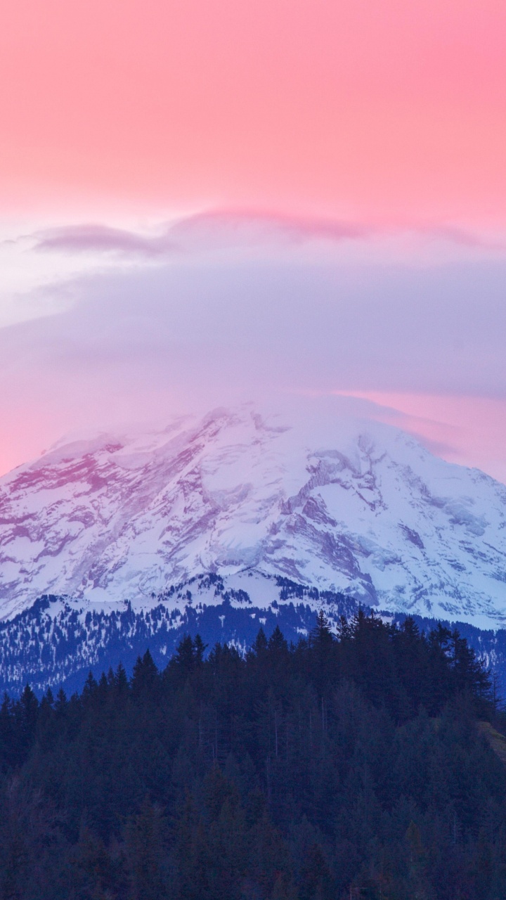 Обои восход солнца, горный рельеф, гора, природа, горный хребет в разрешении 720x1280