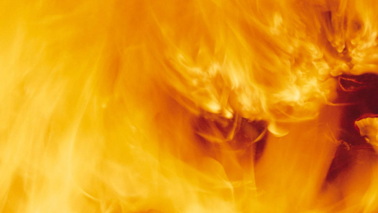 Обои пламя, огонь, желтый, Апельсин, графика в разрешении 1280x720