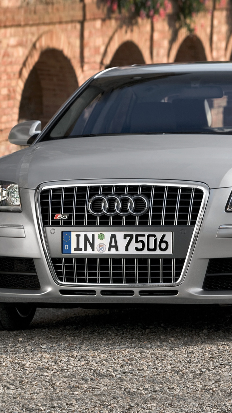 Обои авто, audi, черный, автомобиль среднего размера, семейный автомобиль в разрешении 750x1334