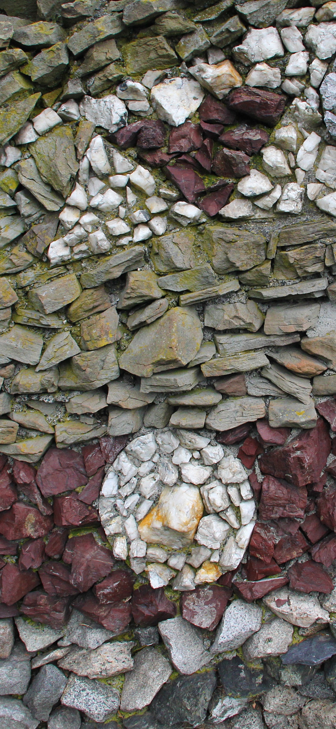 Обои арт, текстура, стена, каменная стена, гравий в разрешении 1125x2436