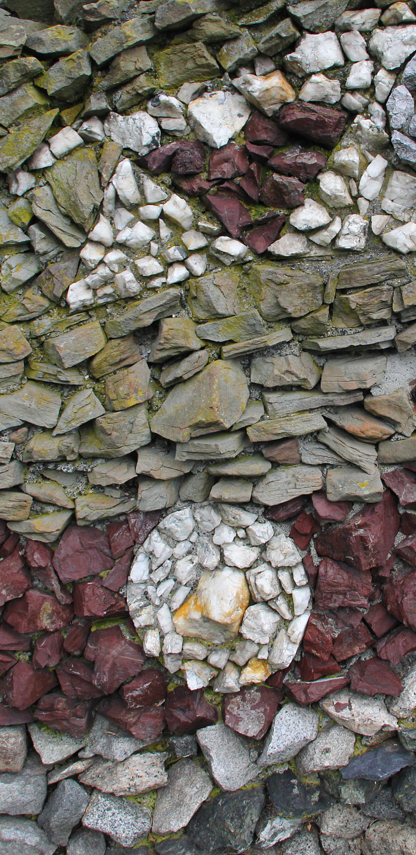 Обои арт, текстура, стена, каменная стена, гравий в разрешении 1440x2960