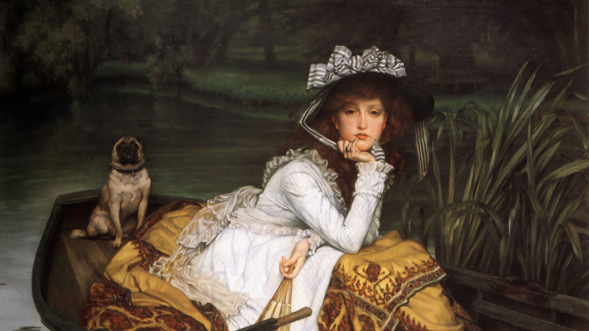 Обои живопись, арт, женщина, художник, артист в разрешении 1920x1080