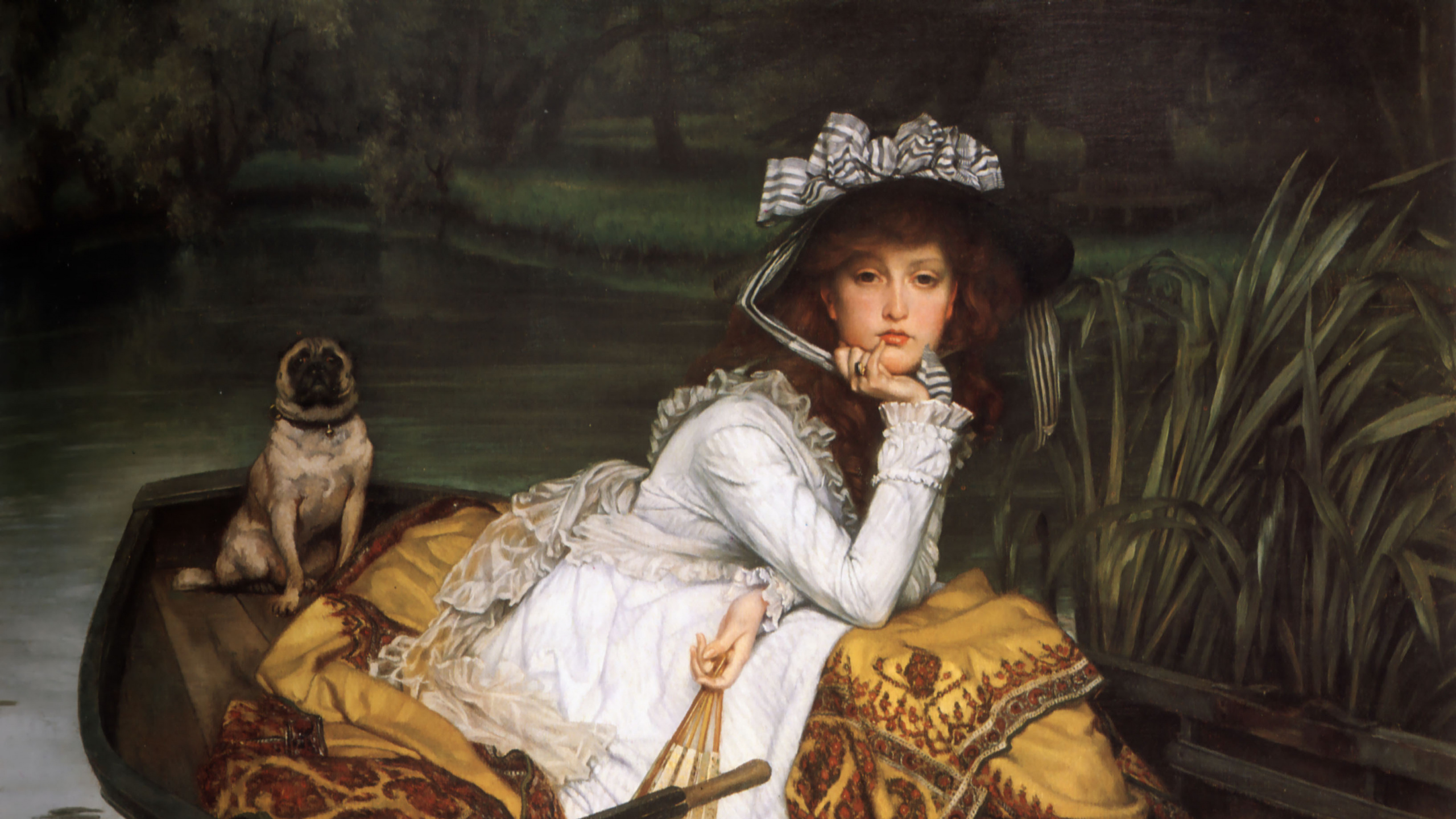 Обои живопись, арт, женщина, художник, артист в разрешении 2560x1440