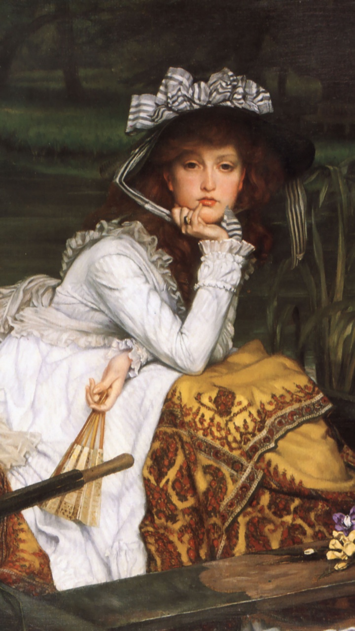 Обои живопись, арт, женщина, художник, артист в разрешении 720x1280