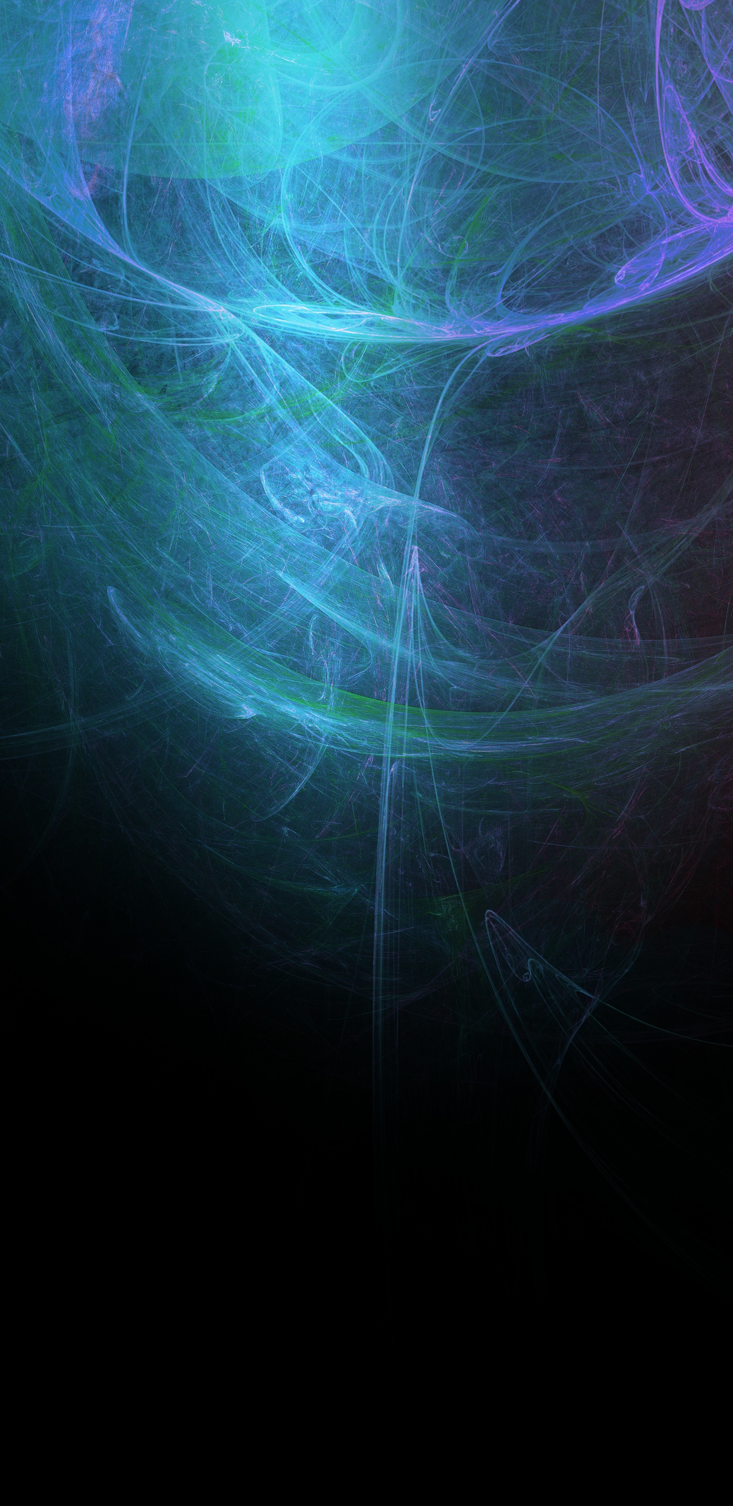 Обои фрактальное искусство, арт, электрик, узор, космос в разрешении 1440x2960