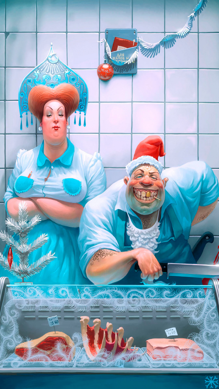 Обои смешной русский, иллюстрация, арт, артист, рисование в разрешении 750x1334