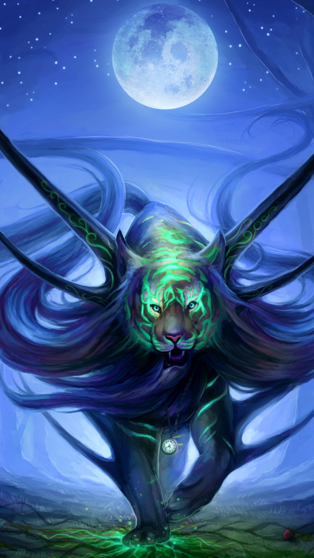 Обои тигр, свет, природа, лазурный, окружающая среда в разрешении 1080x1920