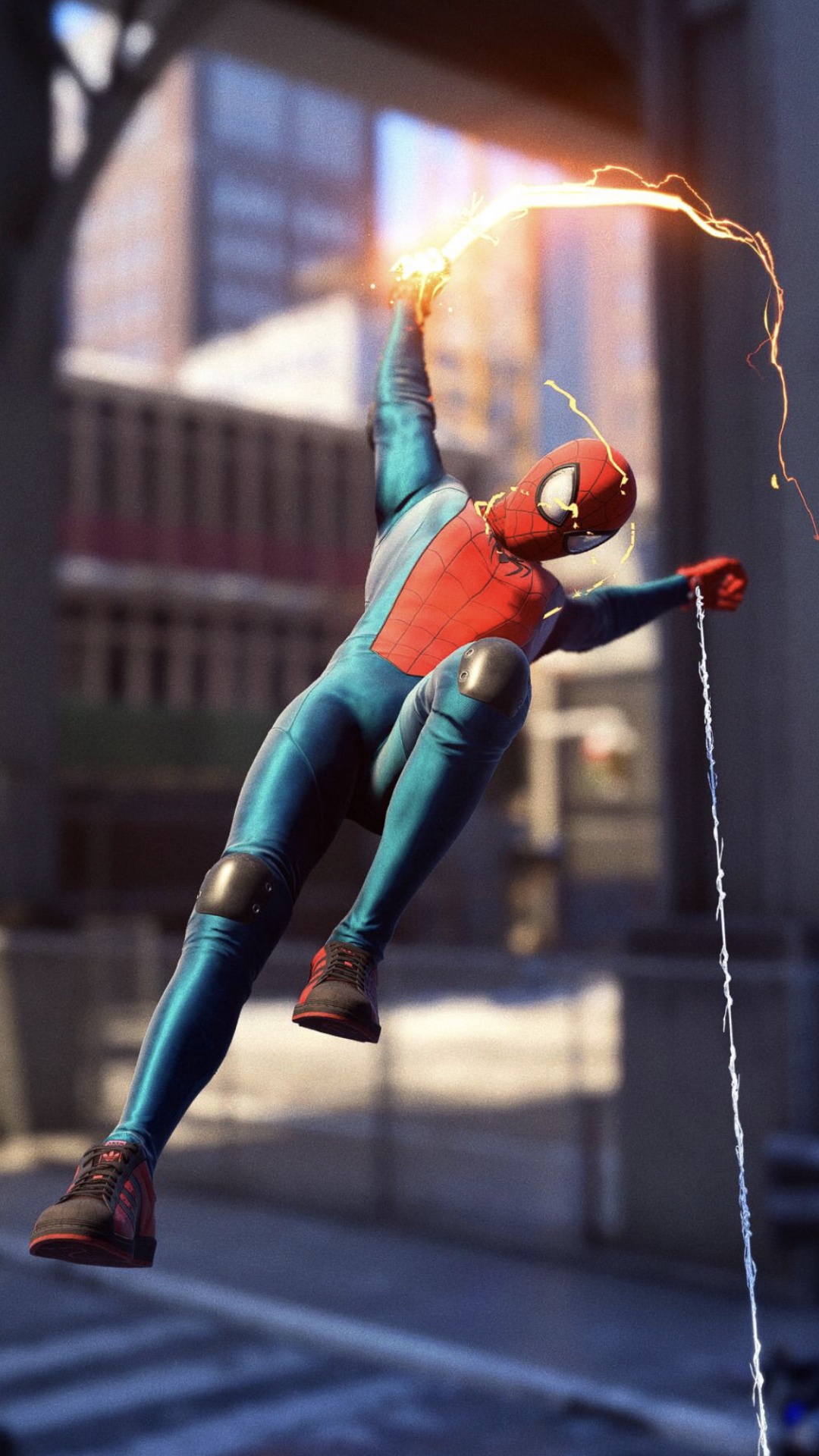 Обои забава, игрушка, лазурный, арт, человек-паук в разрешении 1080x1920