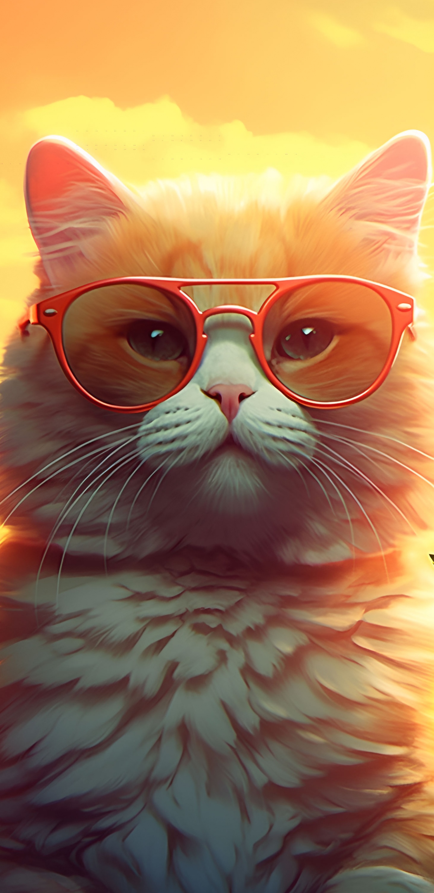 Обои Сколько у тебя есть?, котенок, эгейская кошка, турецкий Ван, американская жесткошерстная кошка в разрешении 1440x2960