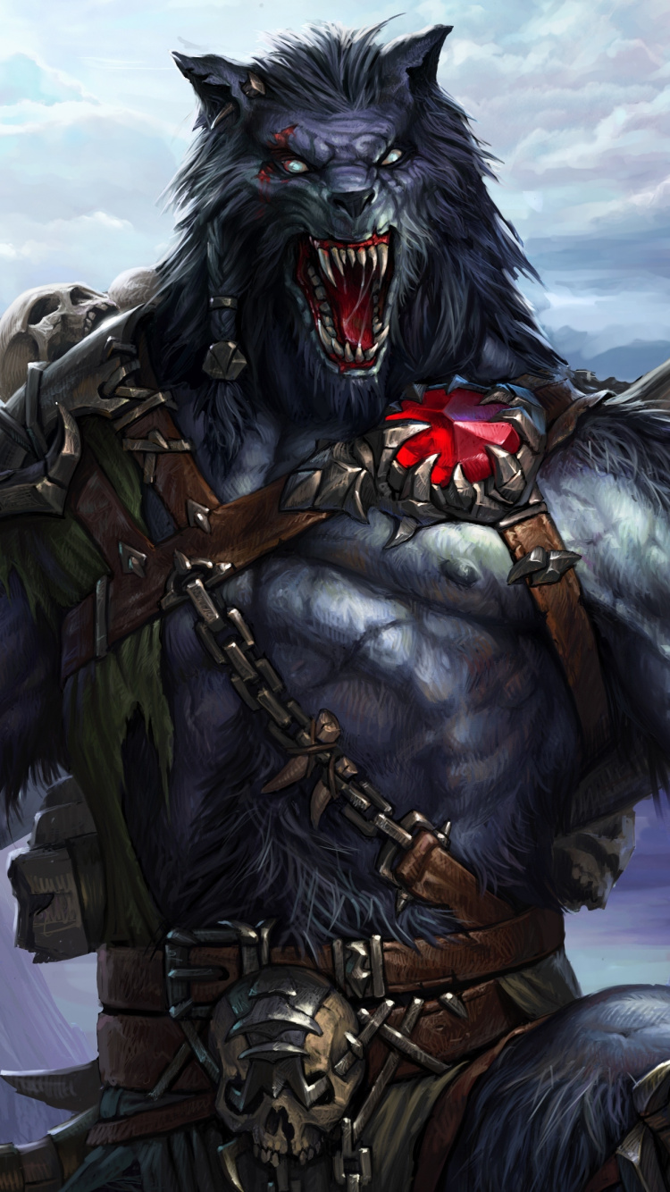 Обои мифическое существо, вымышленный персонаж, вымирание, волк, мифология в разрешении 750x1334