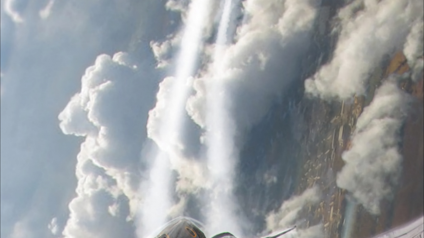 Обои экстремальный вид спорта, приключения, парашютный спорт, самолет, облако в разрешении 1366x768