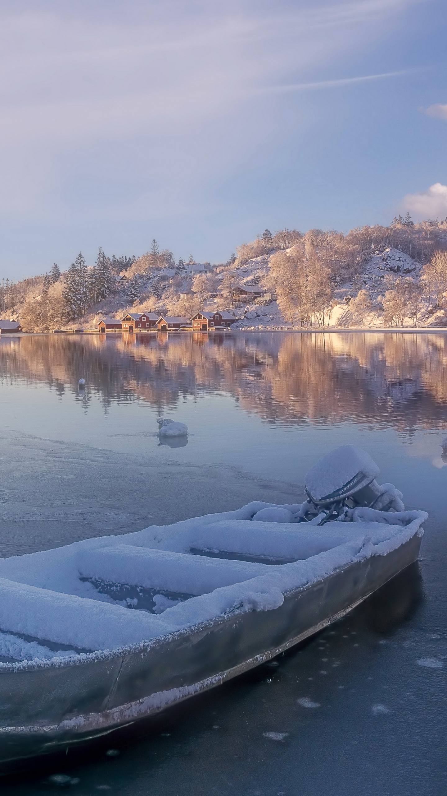 Обои Егерсунд, вода, природа, облако, отражение в разрешении 1440x2560