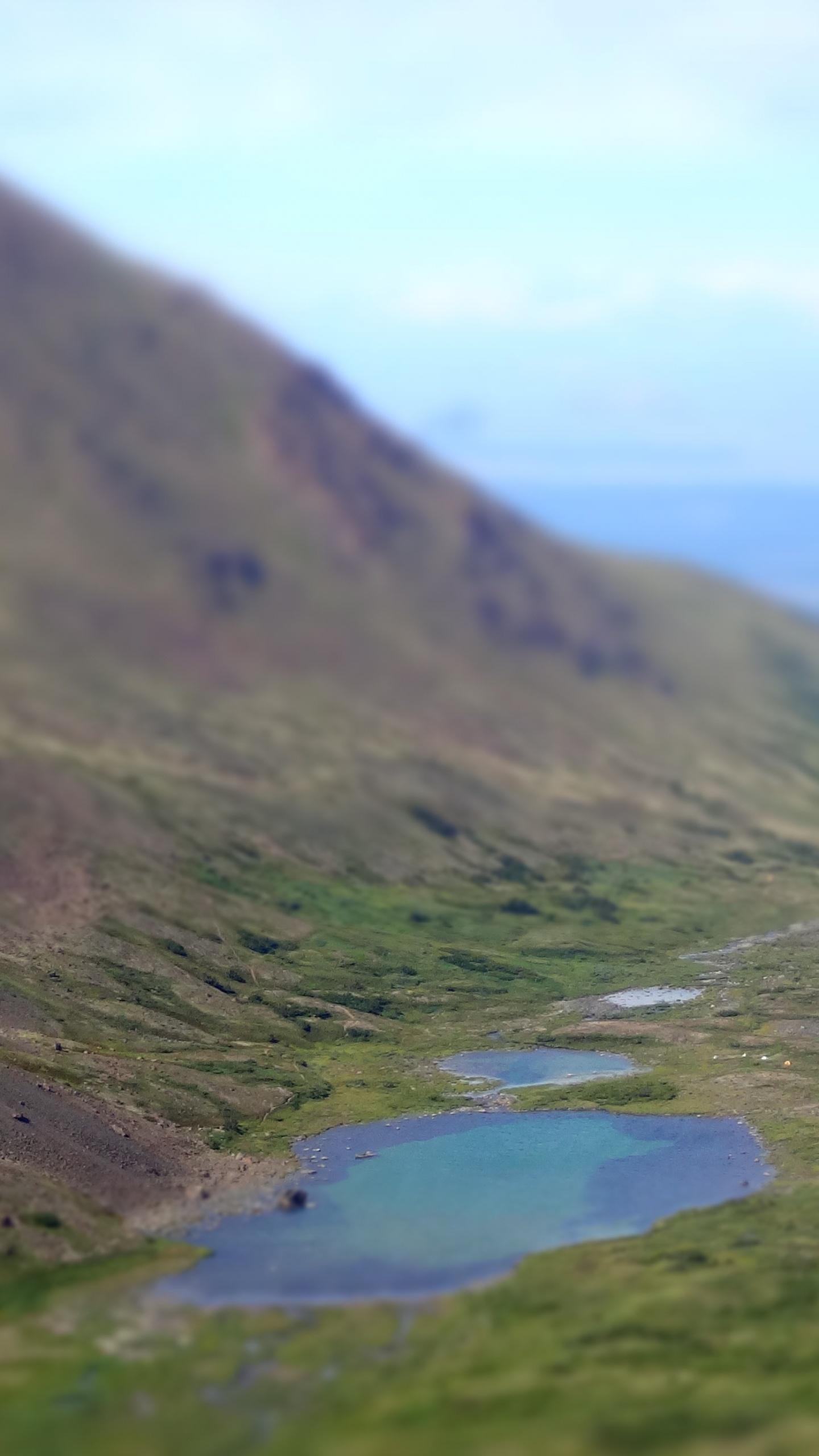 Обои нагорье, национальный парк, гора, каровое озеро, Упал в разрешении 1440x2560