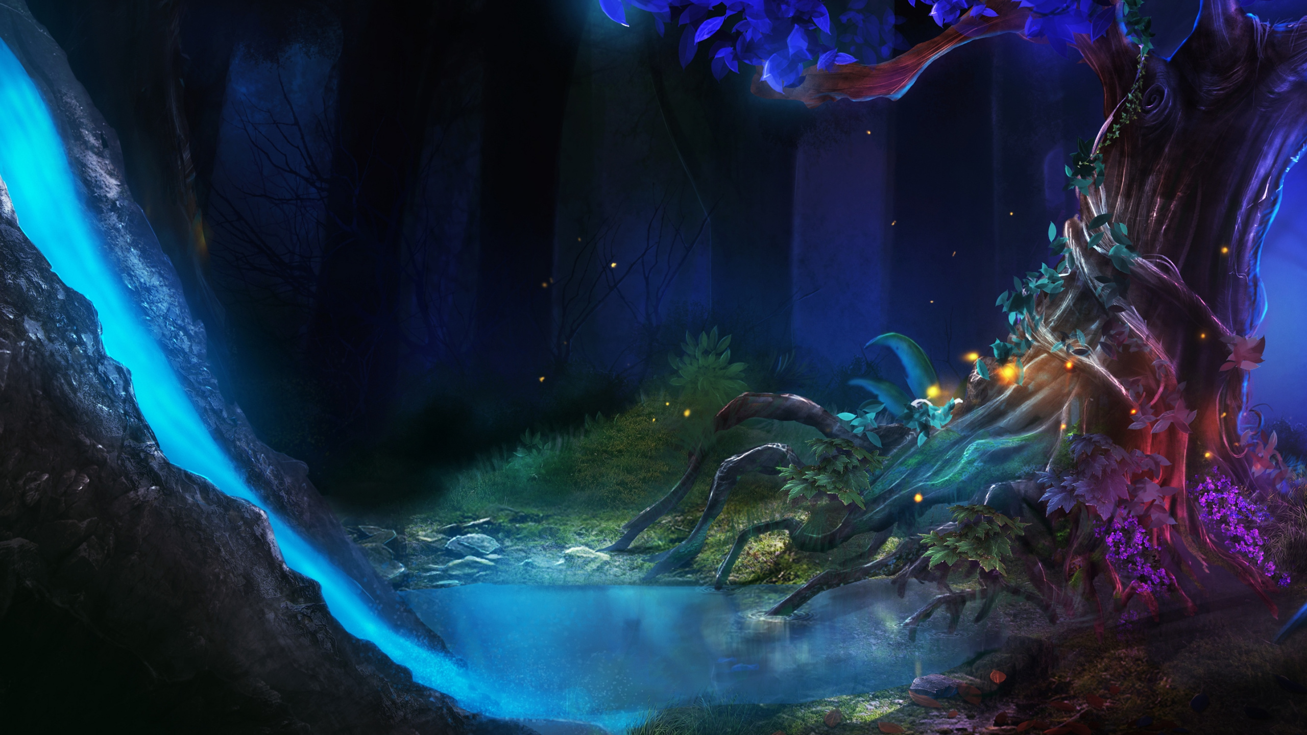 Обои Undertale, вода, темнота, арт, комиксы в разрешении 2560x1440