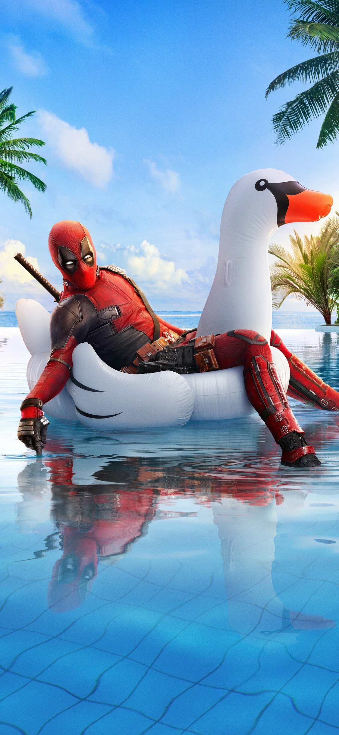 Обои верховный дэдпул, футболка, Уэйд Уилсон, Верховный, башмак в разрешении 1125x2436