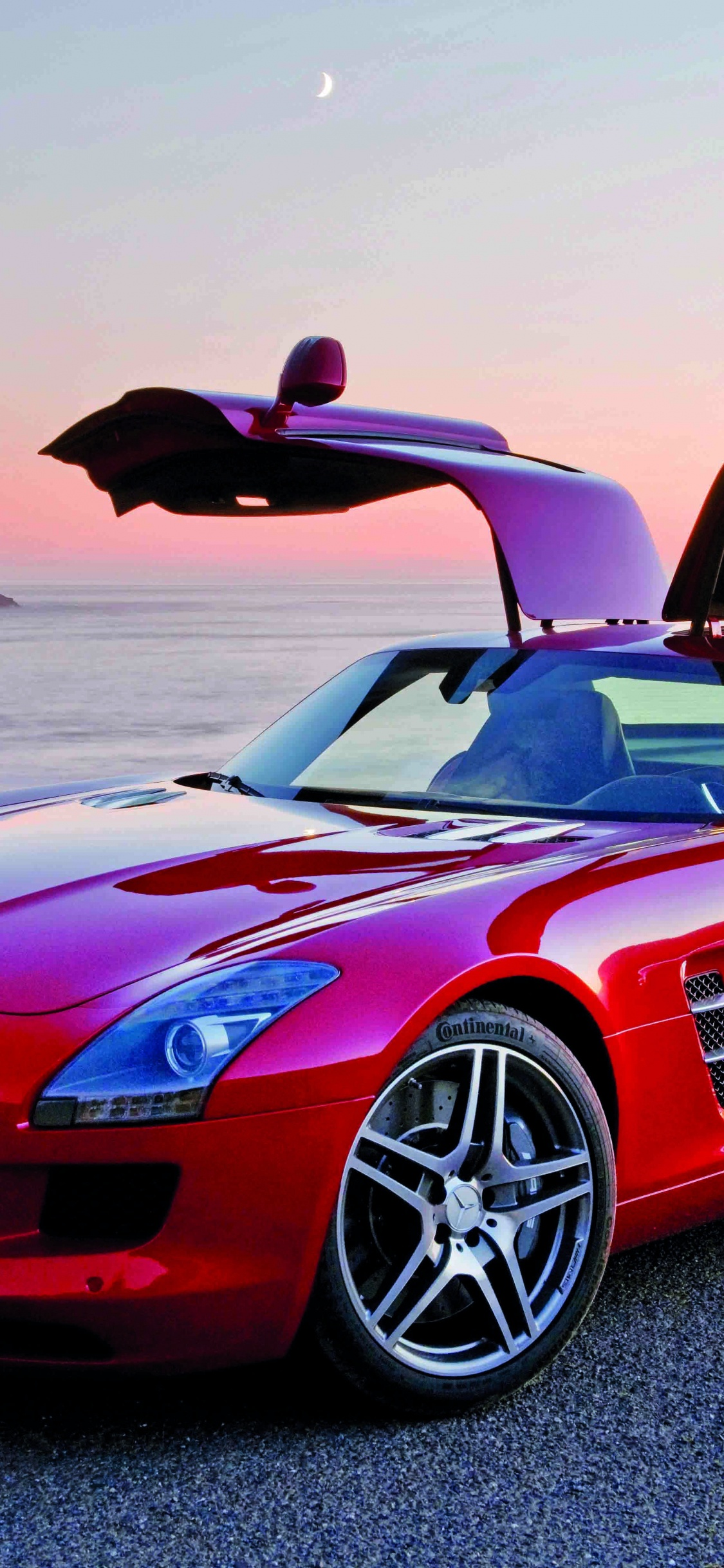 Обои суперкар, Крыло чайки двери, спортивный автомобиль, mercedes benz sls amg, toyota в разрешении 1125x2436