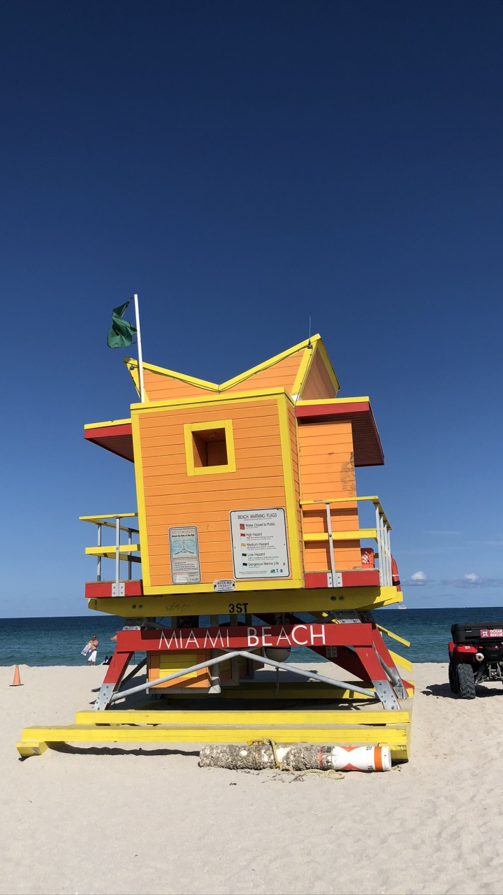 Обои Майами, МайамиБич, туризм, вода, автомобильный экстерьер в разрешении 720x1280