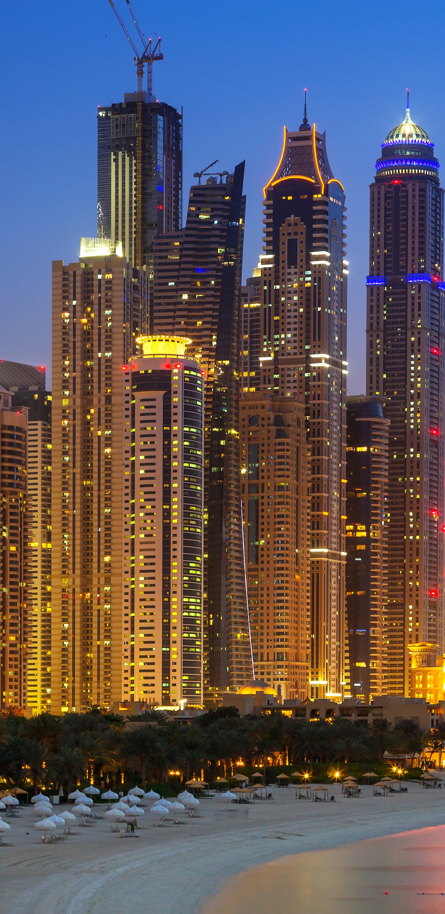 Обои город, городской пейзаж, небоскреб, линия горизонта, городской район в разрешении 1440x2960