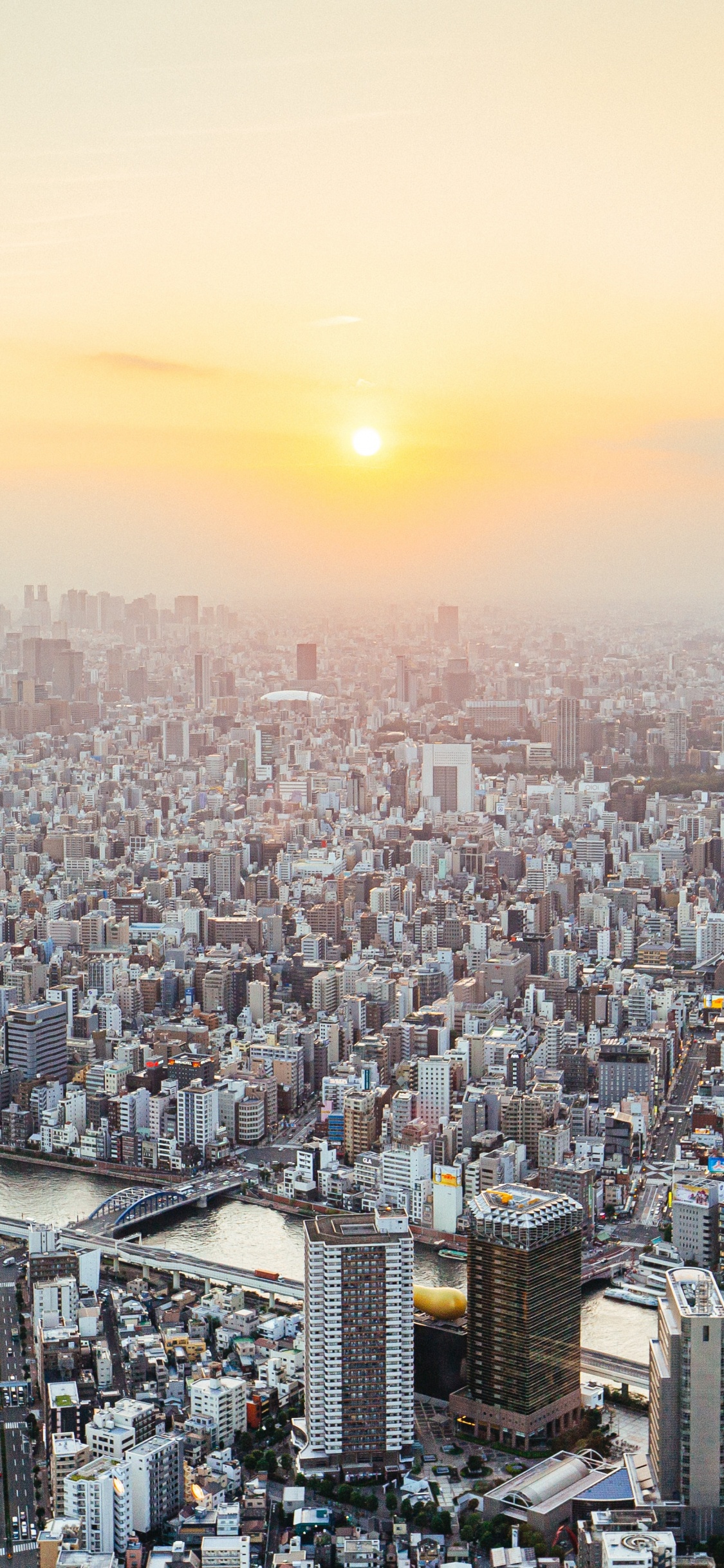 Обои город, городской пейзаж, городской район, метрополия, населенный пункт в разрешении 1125x2436