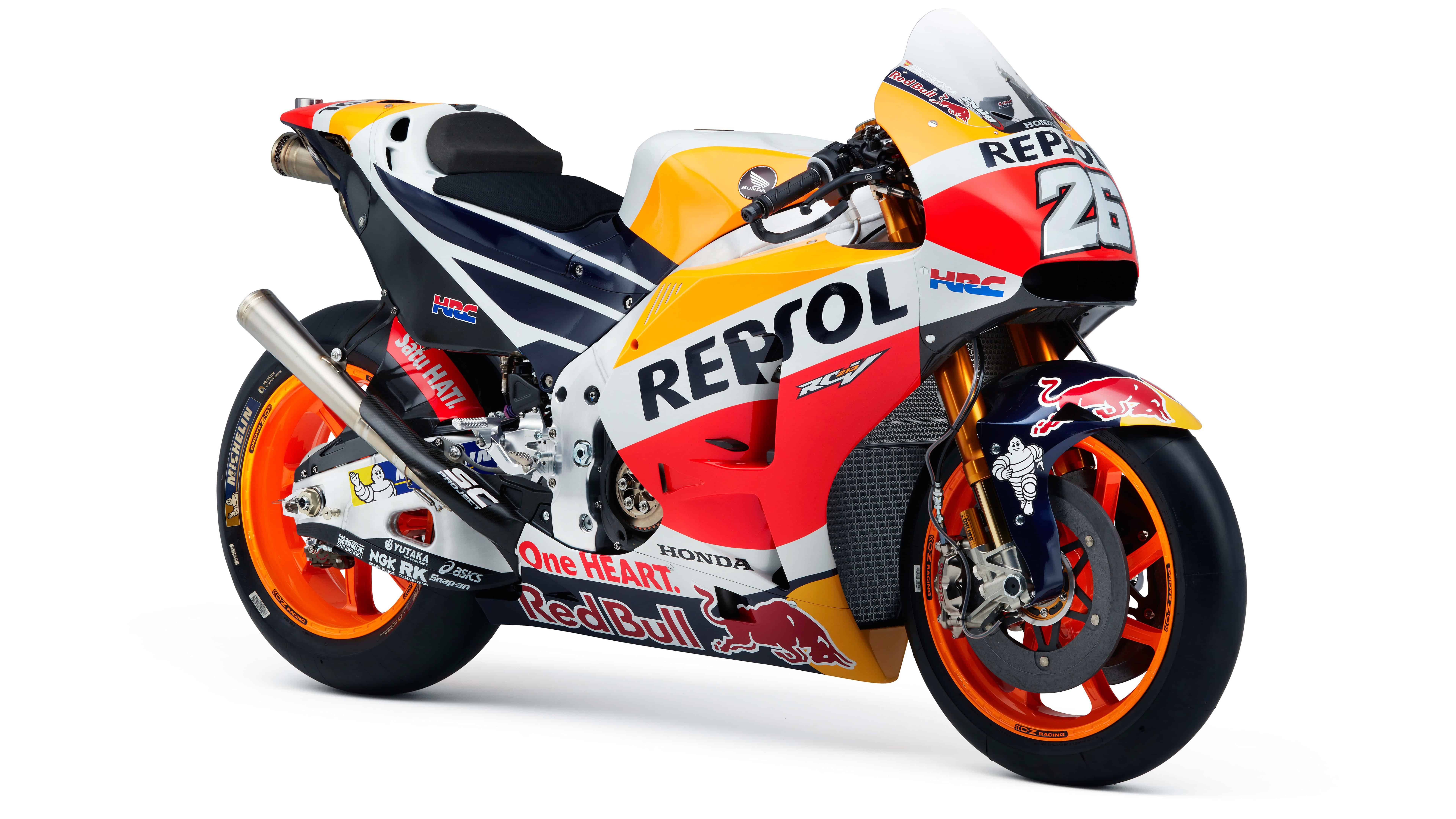 Обои repsol honda team, Honda Motor Company, мотоцикл, Обтекатель мотоцикла, супербайк в разрешении 7680x4320