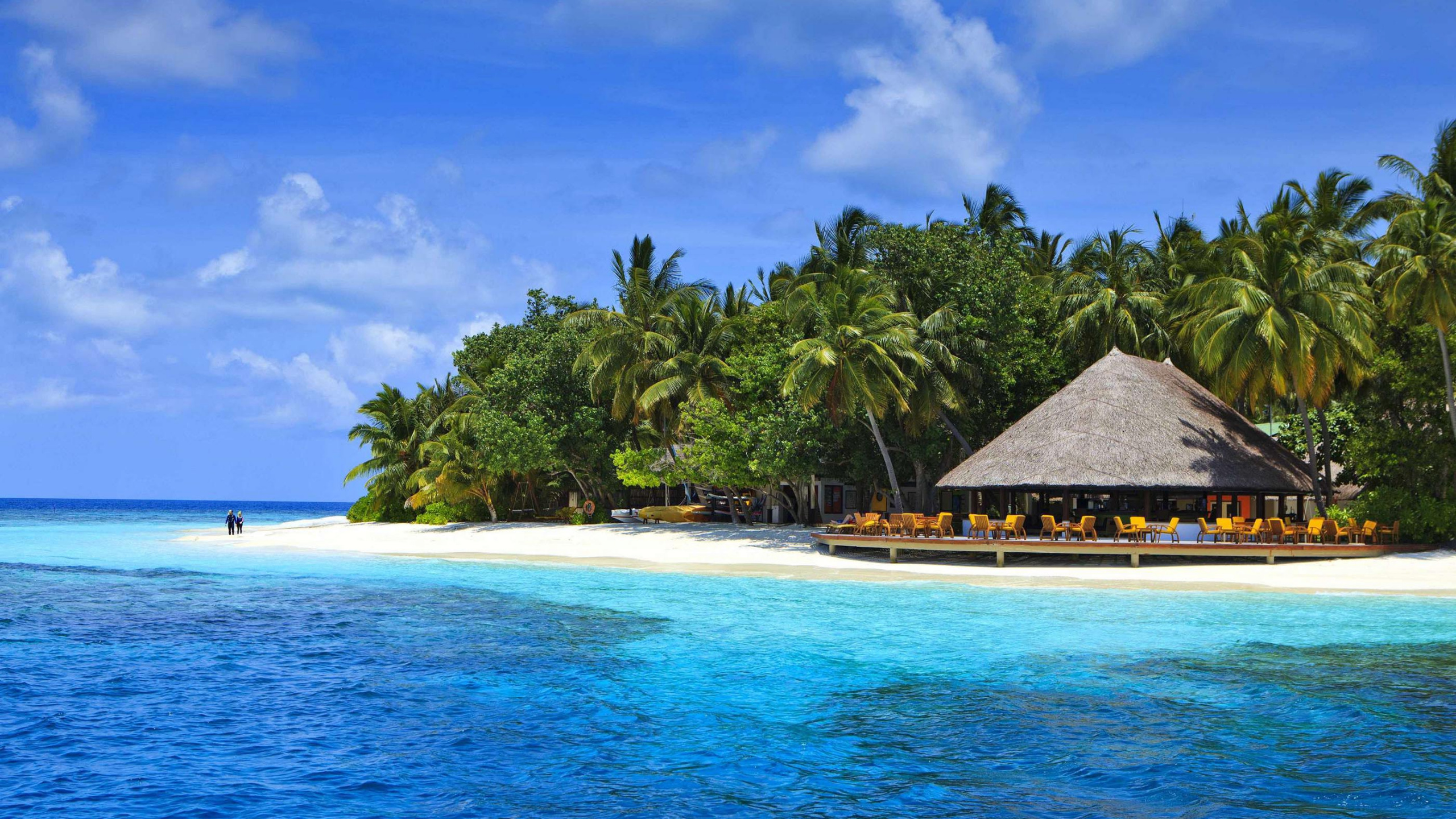 Обои Ихуру, Тза, Ангсана Ихуру, прибежище, Остров в разрешении 2560x1440