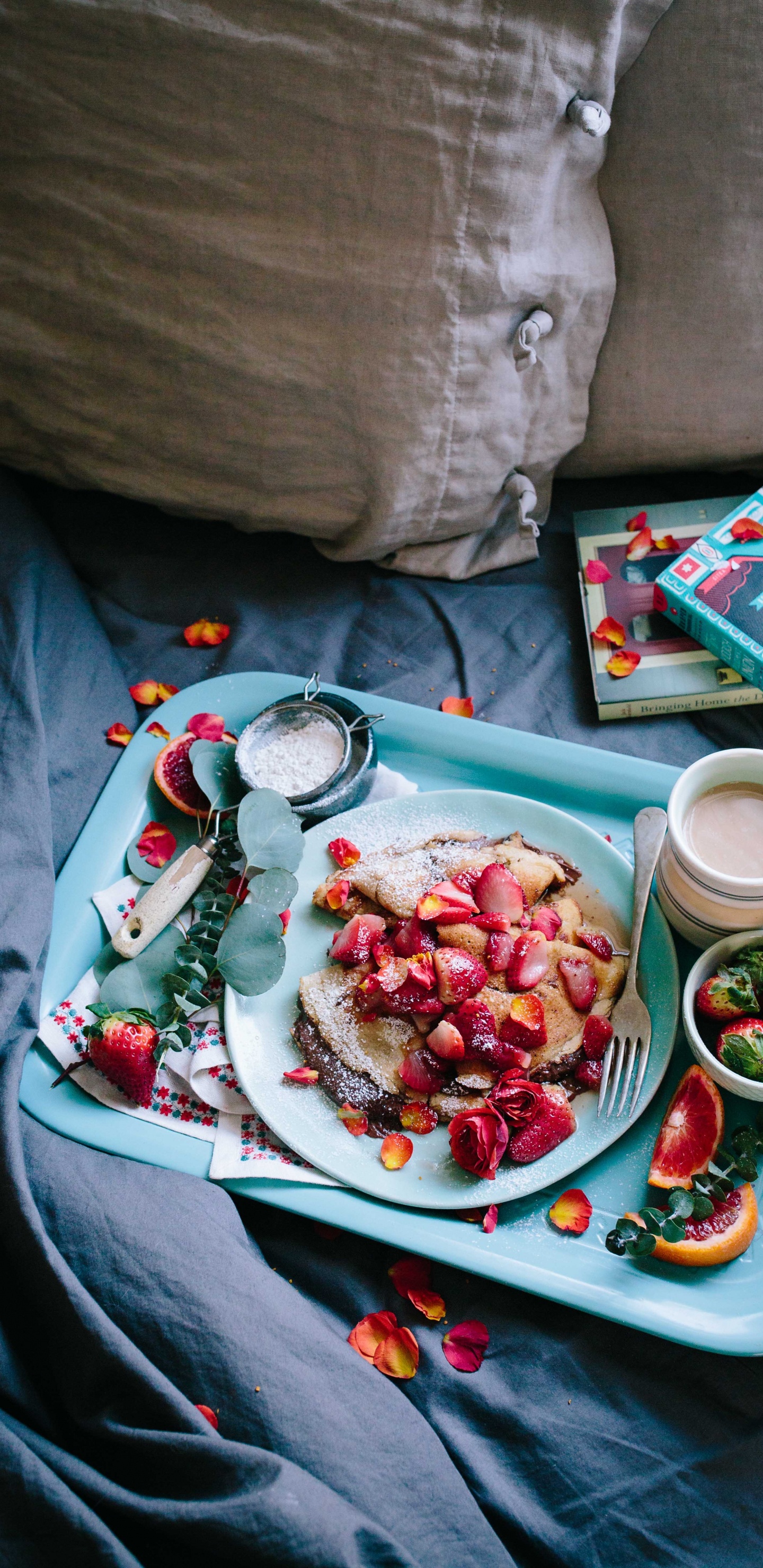 Обои завтрак, пища, блюда, поздний завтрак, здоровая диета в разрешении 1440x2960