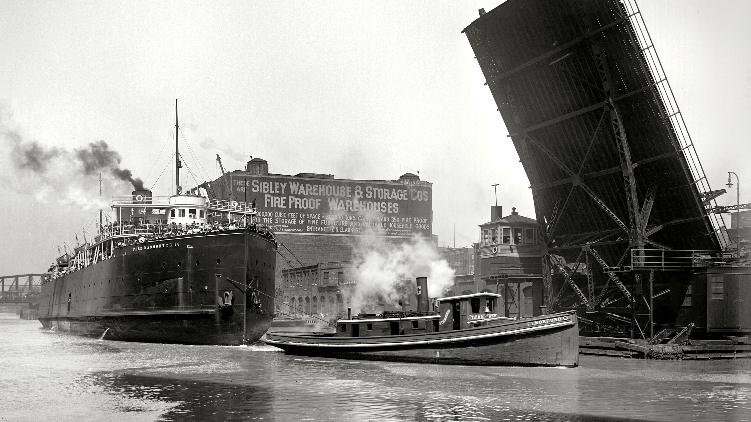Обои Чикаго, лодка, судно, корабль, пароход в разрешении 2560x1440