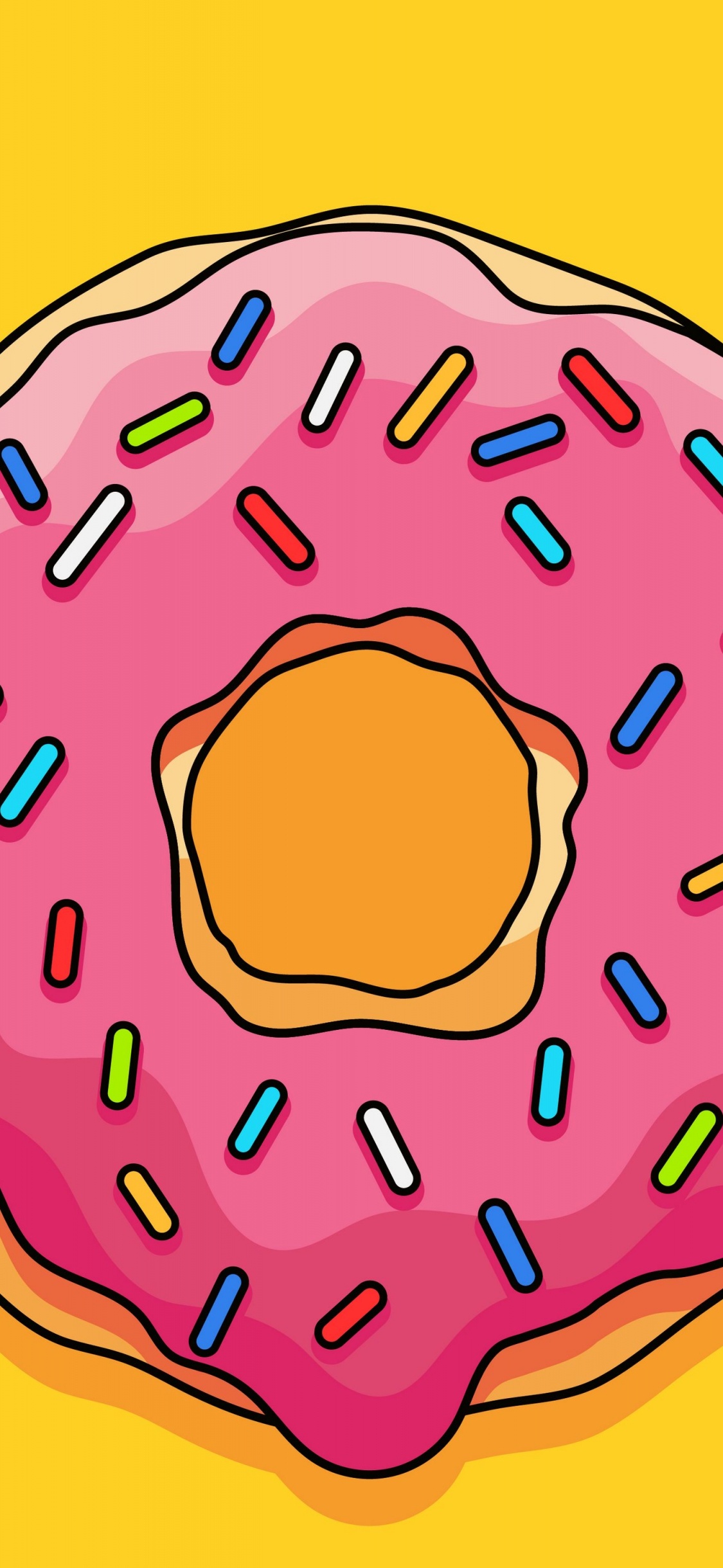 Обои круг, картинка, живопись, арт, пурпурный цвет в разрешении 1125x2436