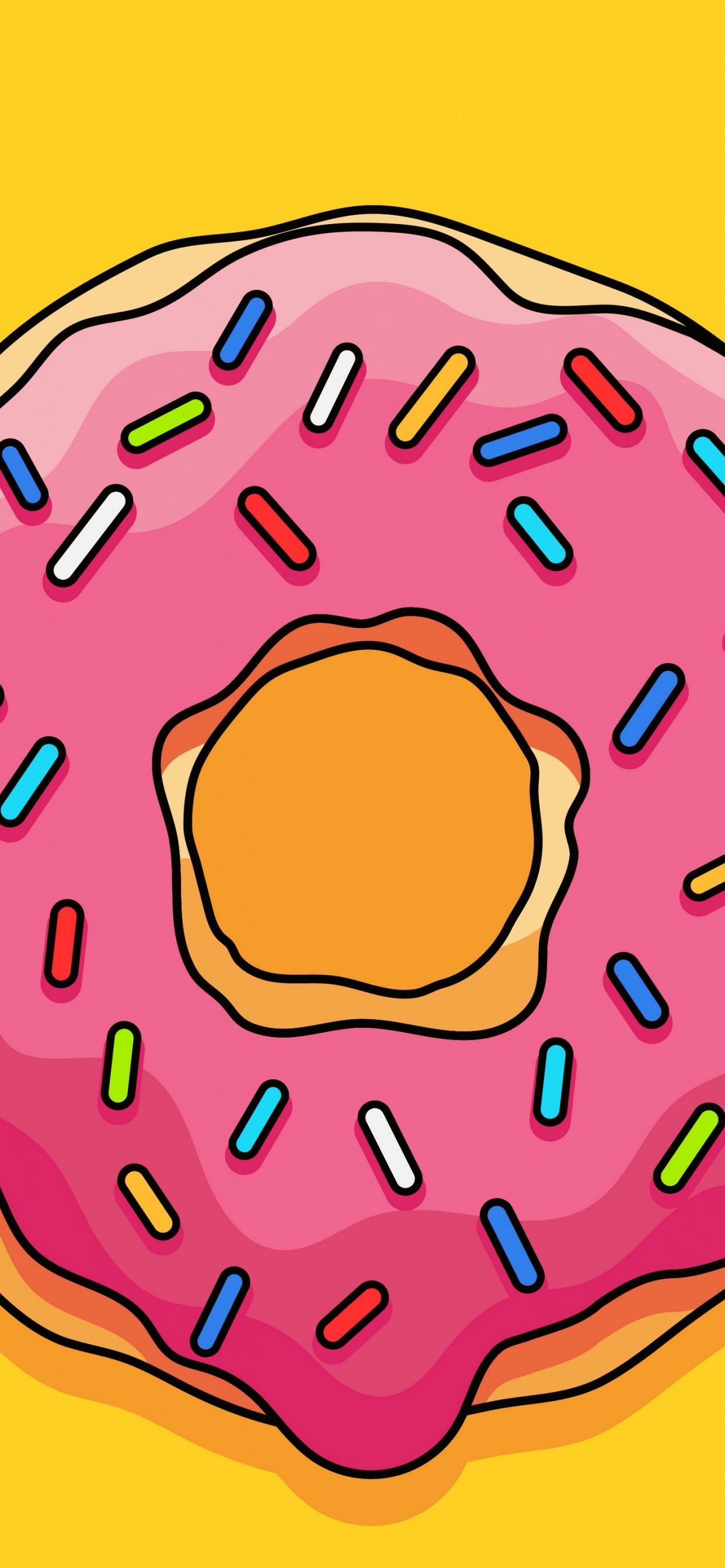 Обои круг, картинка, живопись, арт, пурпурный цвет в разрешении 1242x2688