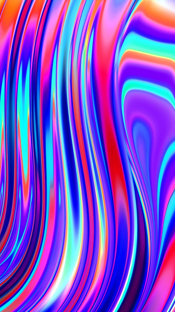 Обои электрик, фрактальное искусство, красочность, синий, пурпур в разрешении 720x1280