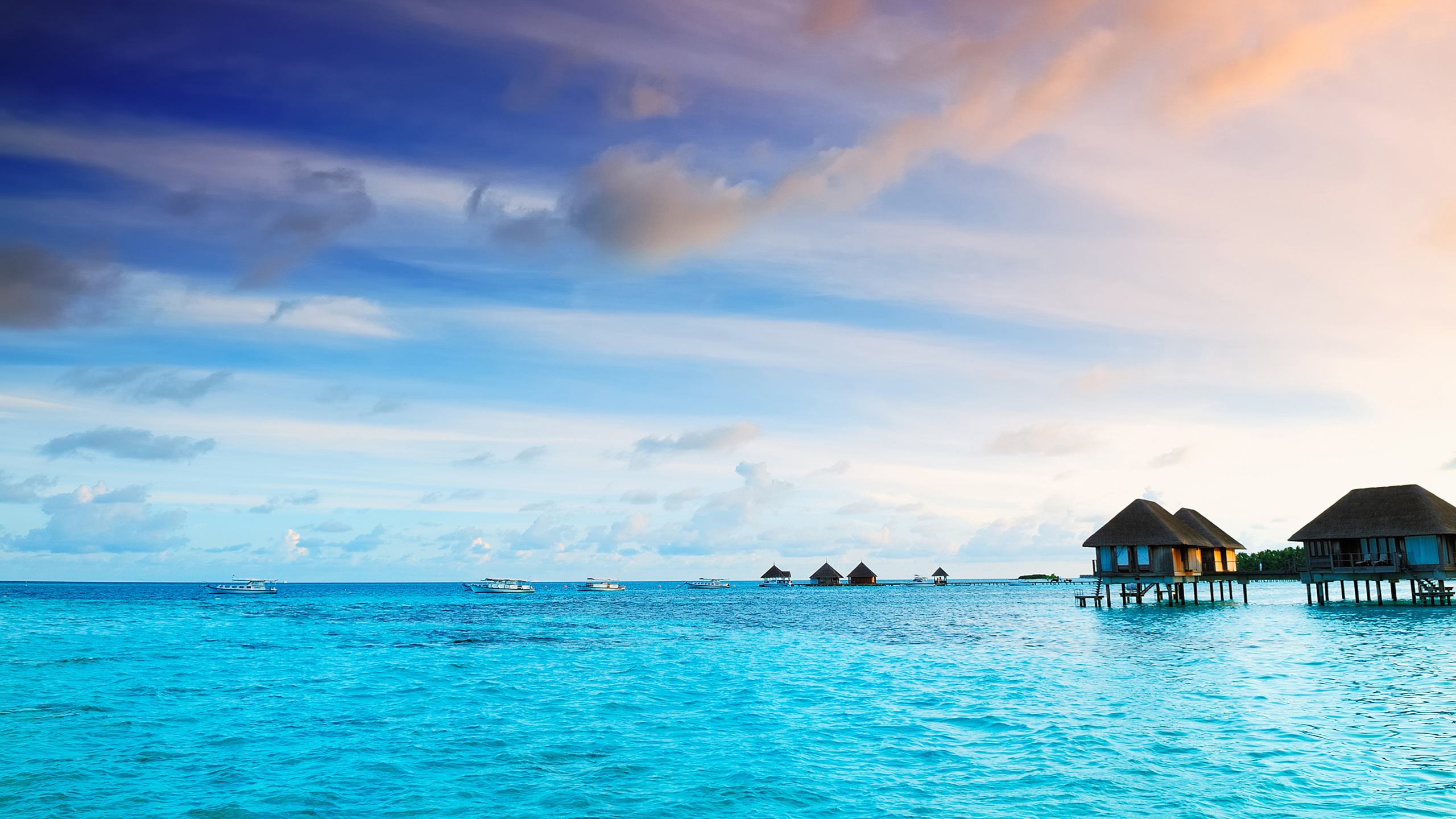 Обои море, океан, вода, облако, горизонт в разрешении 2560x1440