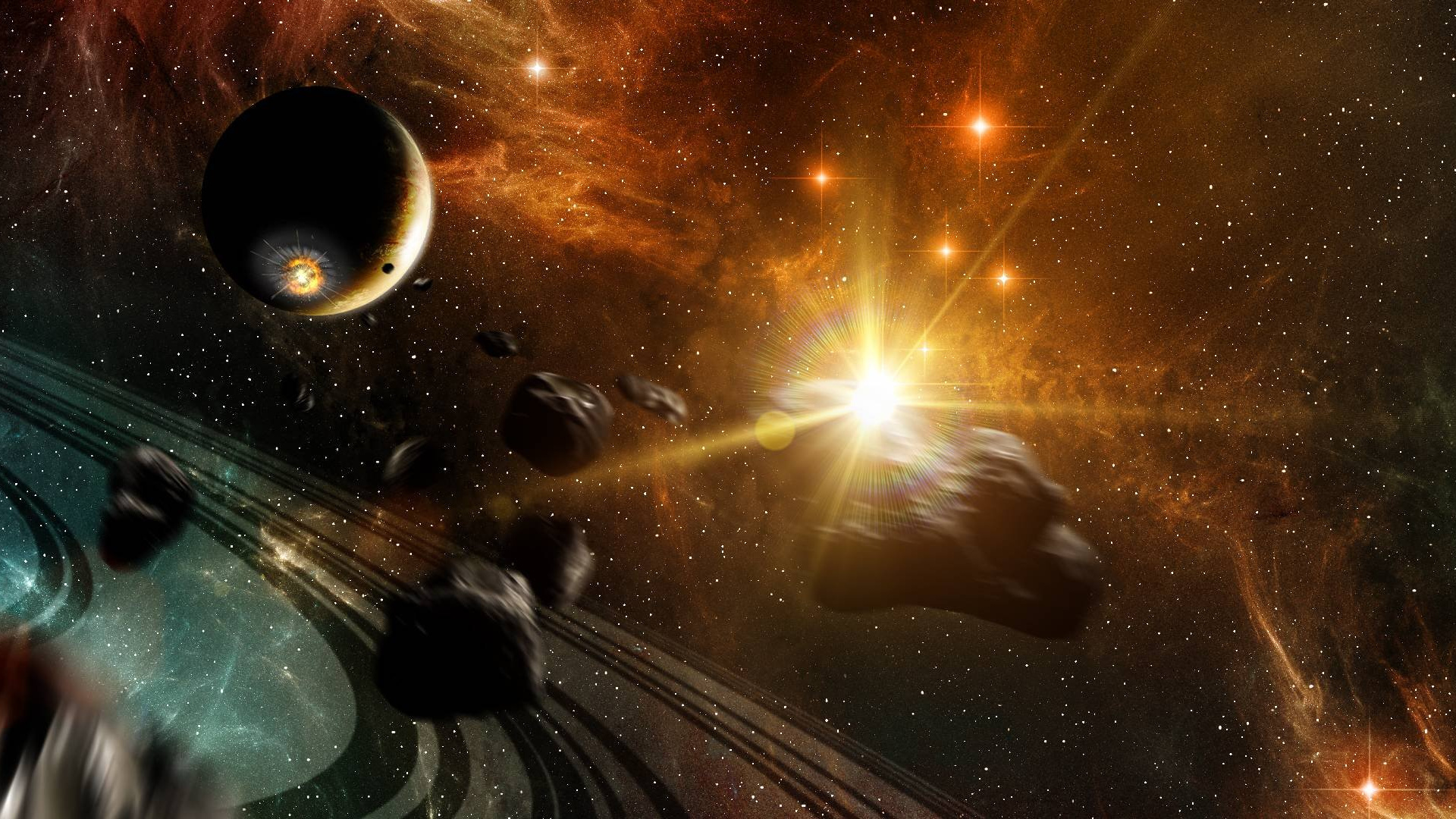 Обои космическое пространство, космос, планета, темнота, Вселенная в разрешении 1920x1080