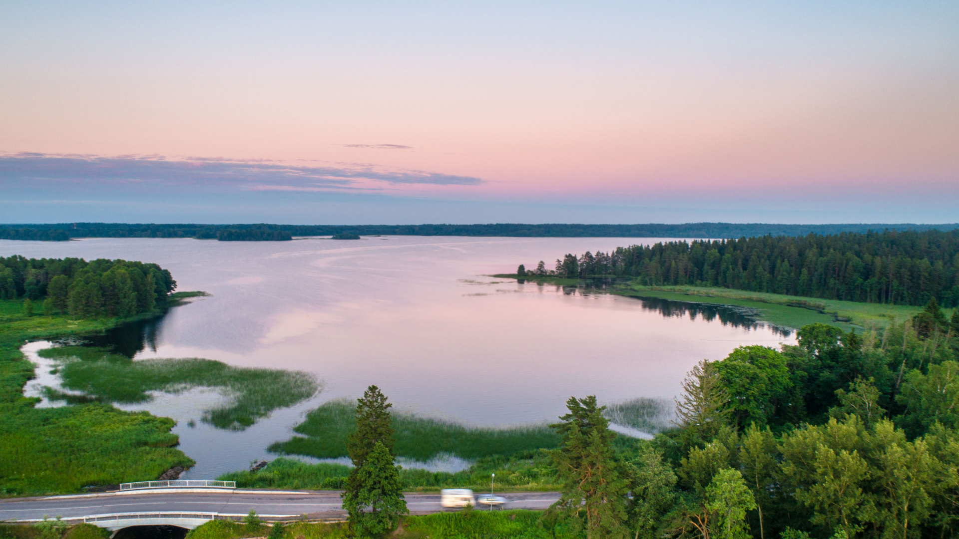 Обои природа, Валдайского Озера, гидроресурсы, озеро, водохранилище в разрешении 1920x1080
