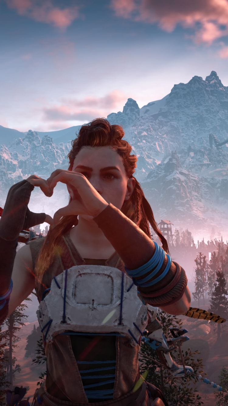 Обои небо, гора, горный хребет, горный рельеф, приключенческая игра в разрешении 750x1334