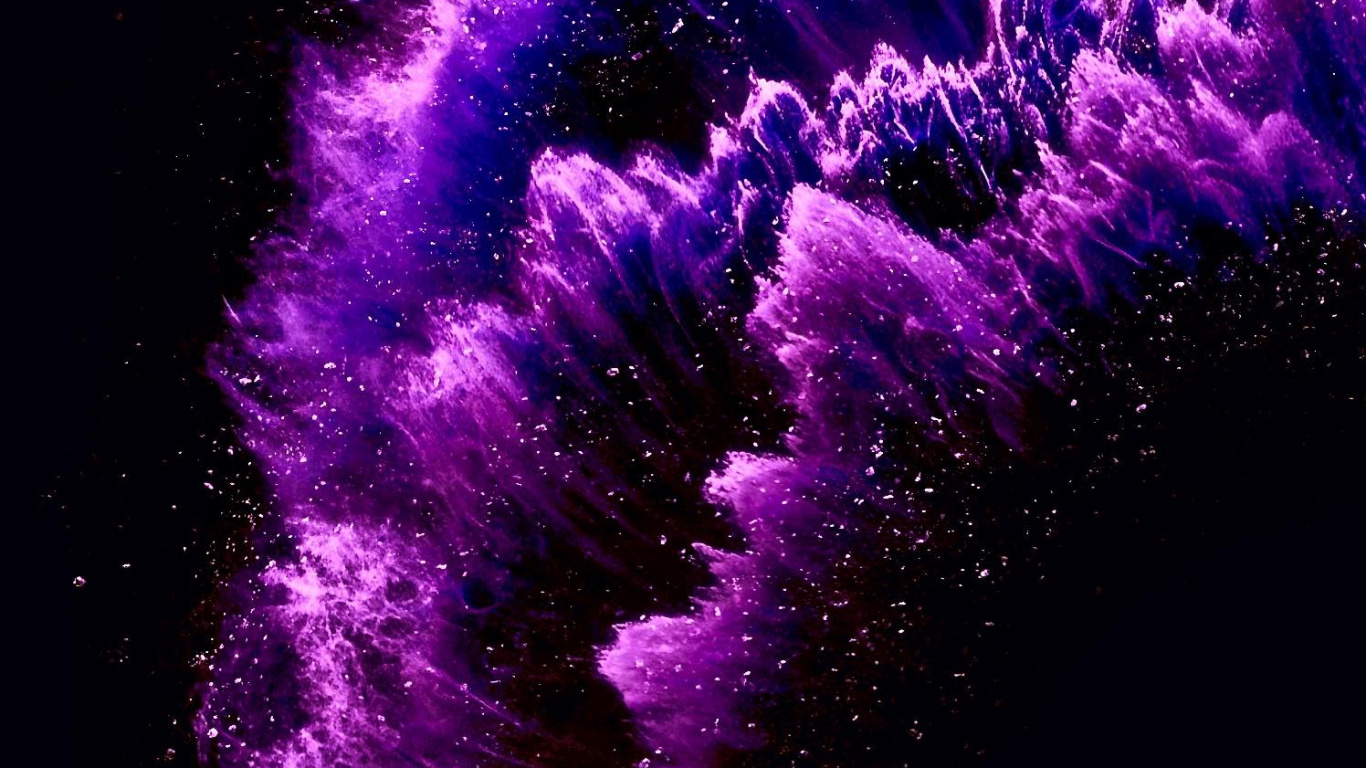 Обои ios, iOS 11, яблоко, пурпур, ткань в разрешении 1366x768